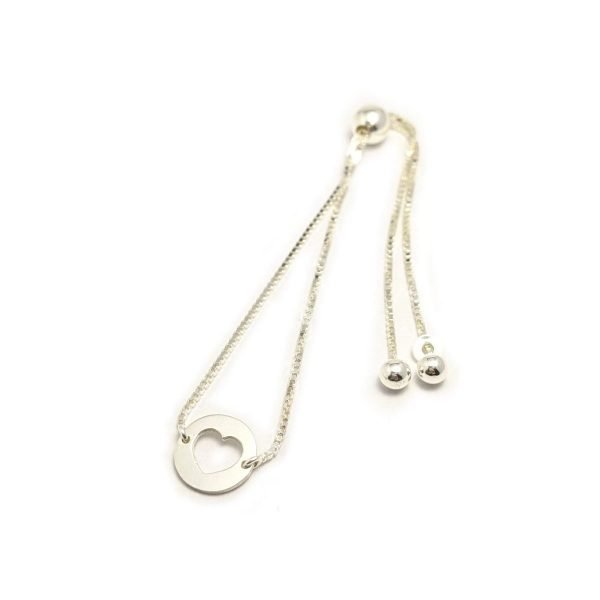 Pulsera veneciana corazon ajustable