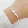 pulsera plata bolitas
