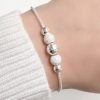Pulsera bolitas facetadas y lisas