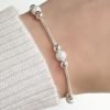 Pulsera bolitas lisas y arenadas trio