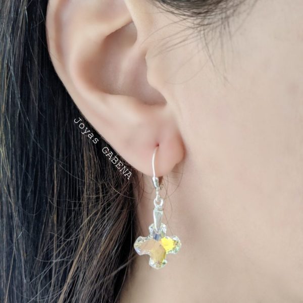 aros cruz griega swarovski