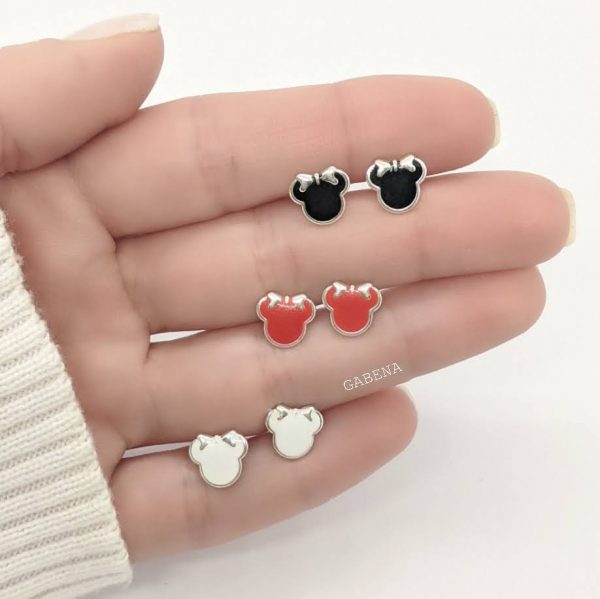 Aros Abridores Minnie Plata 925