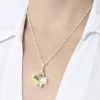 Collar Swarovski cruz del equilibrio aurora boreal