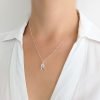 Collar Letra Inicial b Chica Plata 925 2