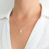 Collar Letra Inicial d Chica Plata 925 2