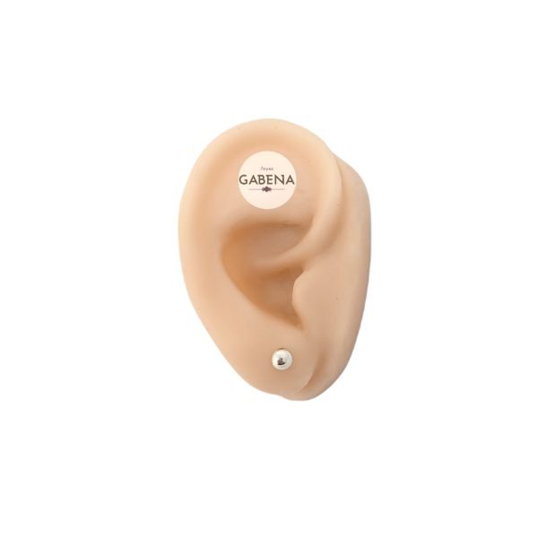 aro bolita 5mm plata oreja