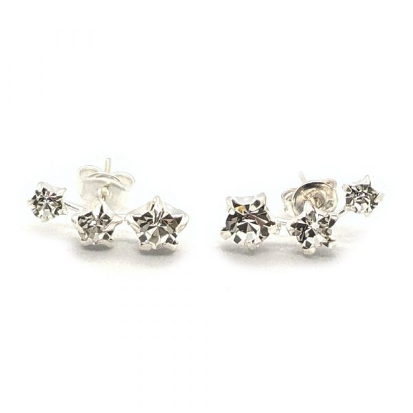 Aros tres estrellas cristal