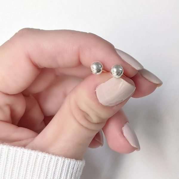 Aros Bolita 5mm Plata 925