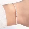 Pulsera doble con bolitas. Madida 18cm con bolitas de 3mm