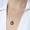 collar swarovski pure leaf silver night 16