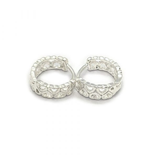 Aros Cubanos Corazones Calados Doble