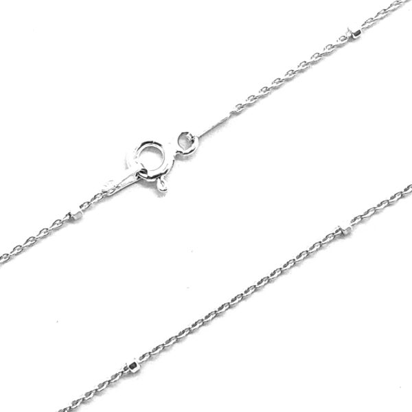 CA-61 Cadena Rolo Oval Con Bolitas 50cm Plata 925 Plateado (3)
