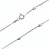 CA-65 Cadena Doble Cubana Bolitas Ovaladas Plata 925