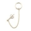 Aro bolita con cadenas y argolla solitario