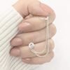 Aro cristal con cadenas y argolla solitario