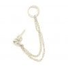 Aro cristal con cadenas y argolla solitario
