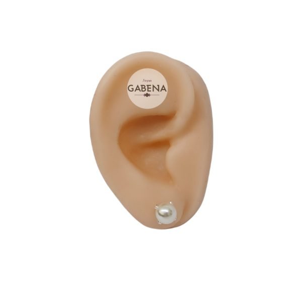 aros perla engarzada 7mm plata