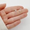 aros trebol plata 925