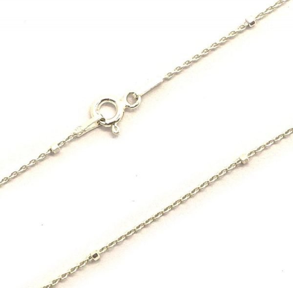 Cadena rolo oval con bolitas