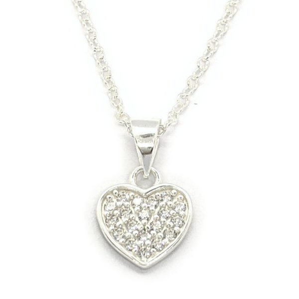 Cadena Forcet con dije corazón cristales