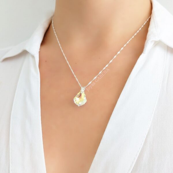 collar cristal swarovski barroco 16mm plata