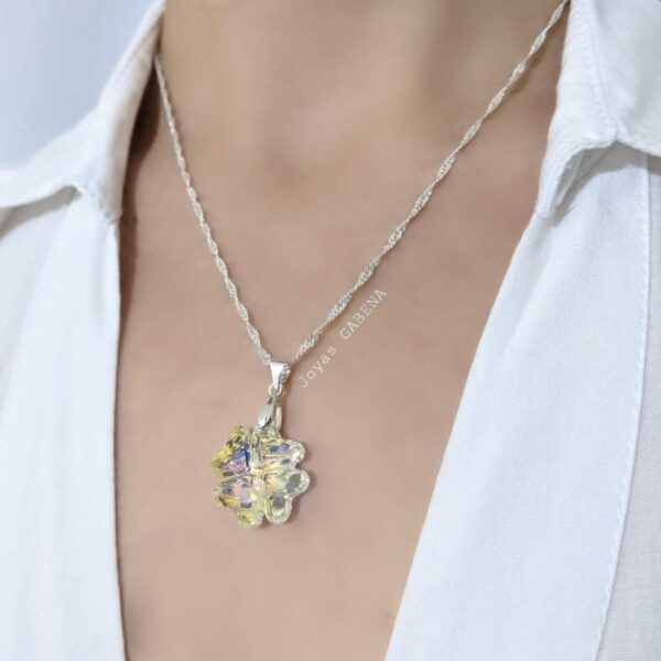 Collar Cristal Swarovski Trebol 19mm