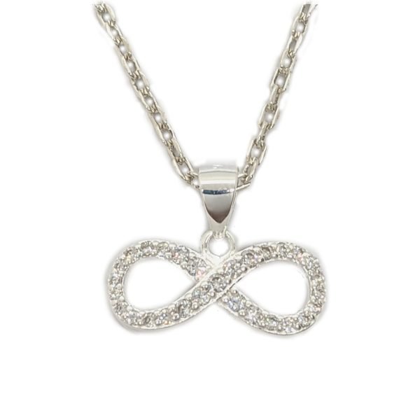 collar infinito cristales forcet plata 925