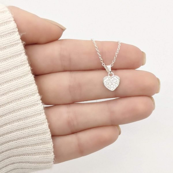 Cadena Forcet con dije corazón cristales
