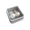 AA-134 aros abridores bolita arenada 8mm plata