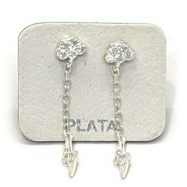 Aros cristal nube y rayo