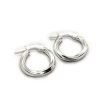 Aros Cubanos Tramados chicos Plata 925 2