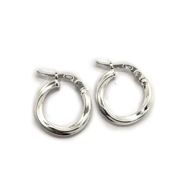 Aros Cubanos Tramados chicos Plata 925 2