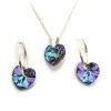 Conjunto Cristal Swarovski Corazón cubanos vitrail light