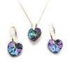Conjunto Cristal Swarovski Corazón cubanos vitrail light