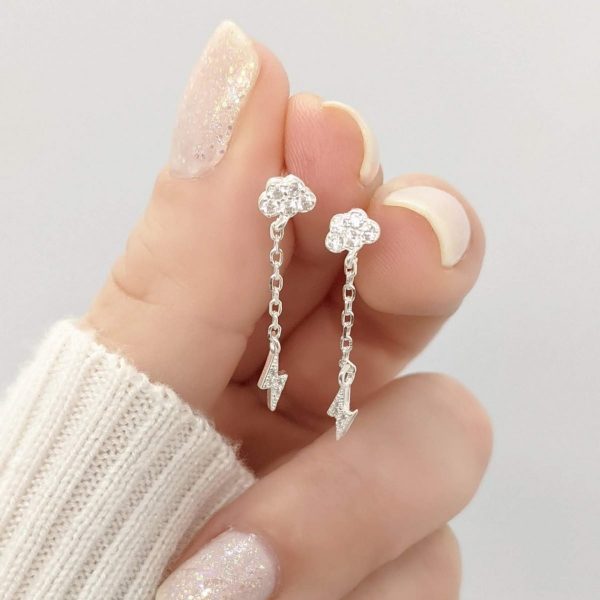 Aros cristal nube y rayo