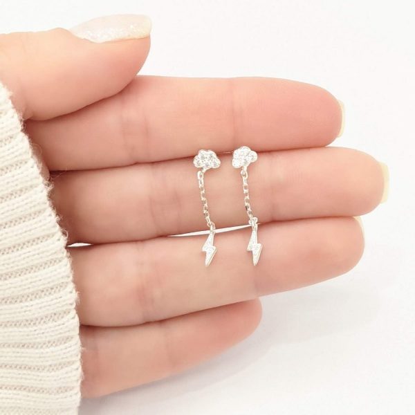 Aros cristal nube y rayo