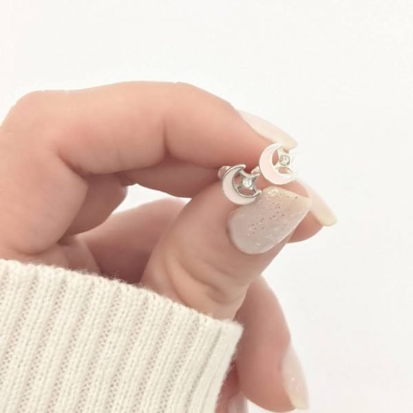 Aros abridores luna con estrella blanca