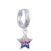 Aro Argolla Estrella Cristales Plata 925