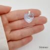 dije cristal swarovski corazon 18mm plata shimmer