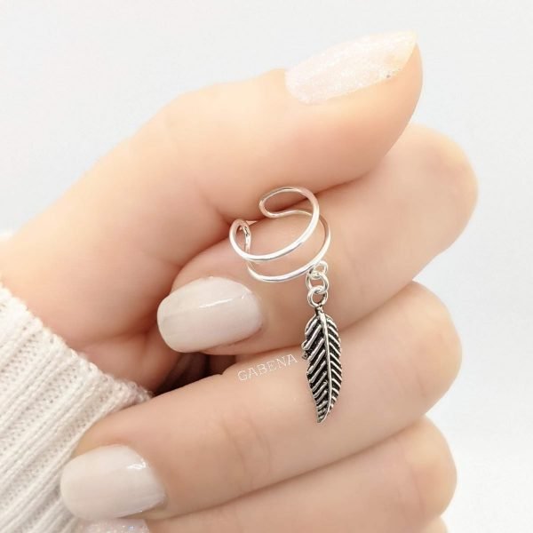 Aro cuff con pluma