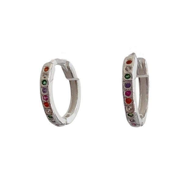 AAR-27 aros argollas cristales plata multicolor 1