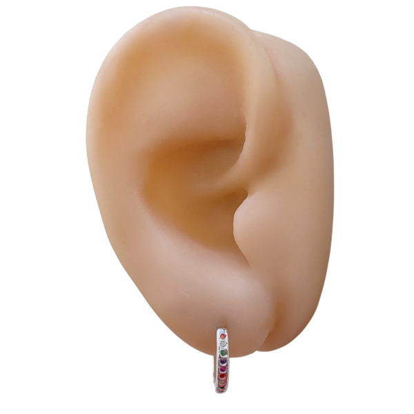 AAR-27 aros argollas cristales plata multicolor