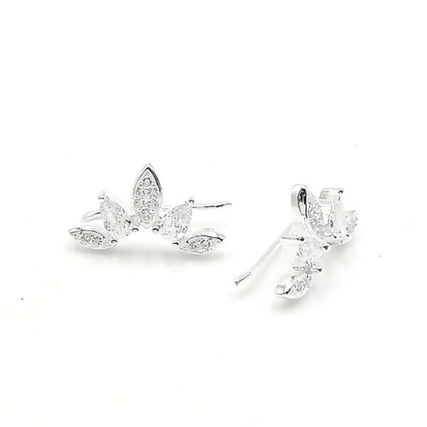 Aros Trepadores Cristal Cubic Plata 925 2