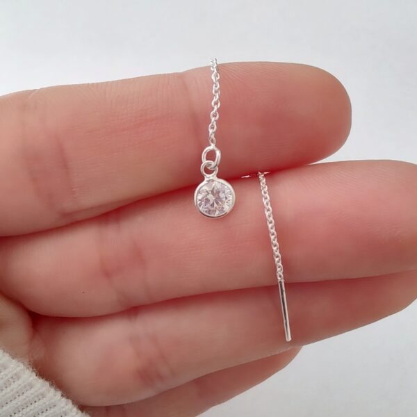AXL-194 aro cadena cristal cubic plata solitario