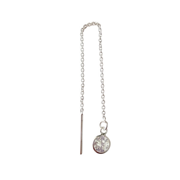AXL-194 aro cadena cristal cubic plata solitario