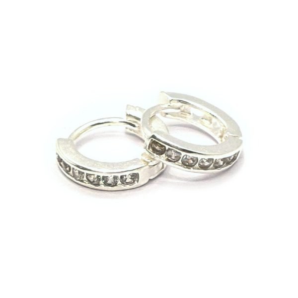Aros argolla cristales 10mm