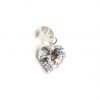 Dije Cristal Corazon 8mm plata 925