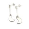 Aros lunas colgantes plata