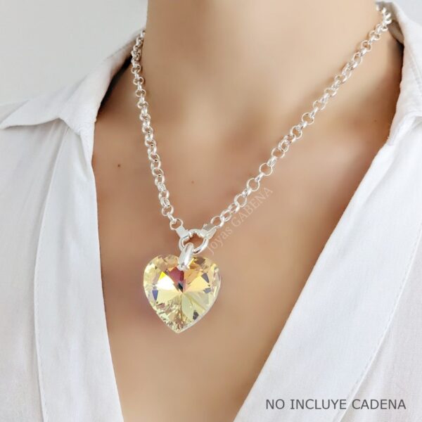 collar cadena rolo corazon swarovski 28mm plata(1)