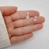 dije cristal corazon 8mm plata